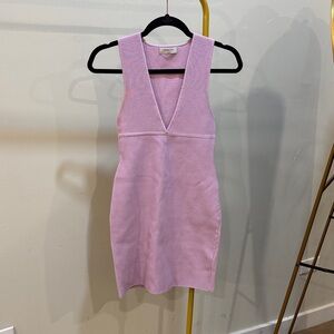 Babaton lavender Deep V dress